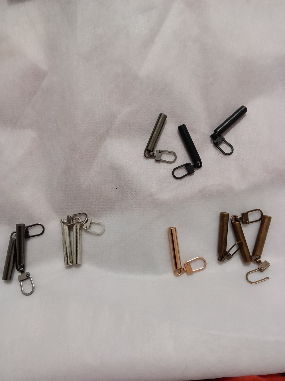 Keychain Pull Tab Set - Black, Silver, Bronze, Gun Metal, Gold Tones CHOOSE ONE